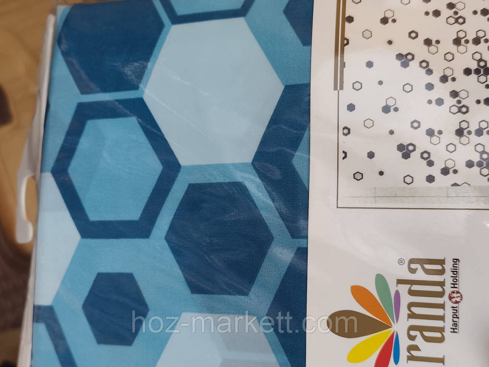 Штора для душу тканинна міра Troy 180 х 200 см блакитна Харків - фото 3