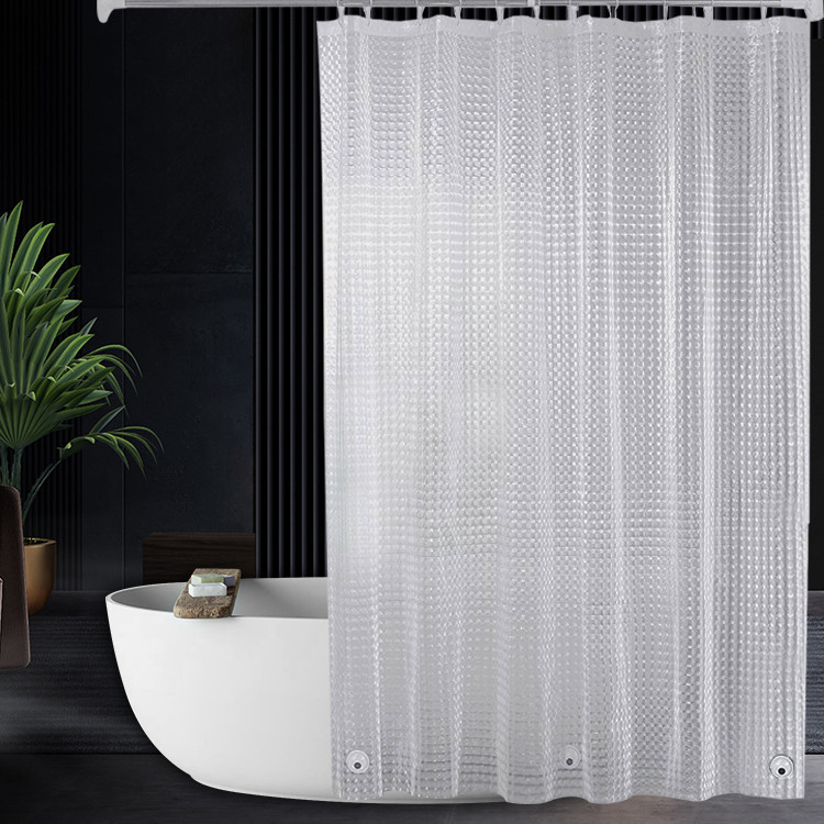 Шторка для ванной комнаты Bathlux 180 x 180 см люкс качество с водоотталкивающим покрытием, Прозрачная Каменец-Подольский - изображение 1