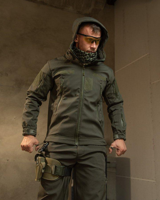 Демисезонный тактический костюм софтшел Softshell ROCKET олива  НП4862 Одесса - изображение 10