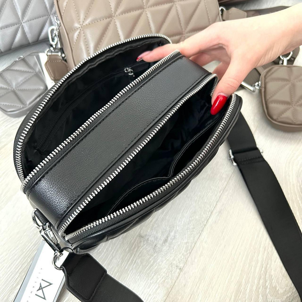 Брендова жіноча сумка крос-боді. Жіноча чорна сумка маленька через плече. 8862 Київ - фото 5