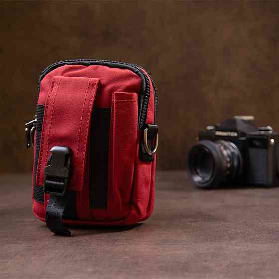 Сумка на пояс нейлон Vintage 20647 Червона Київ