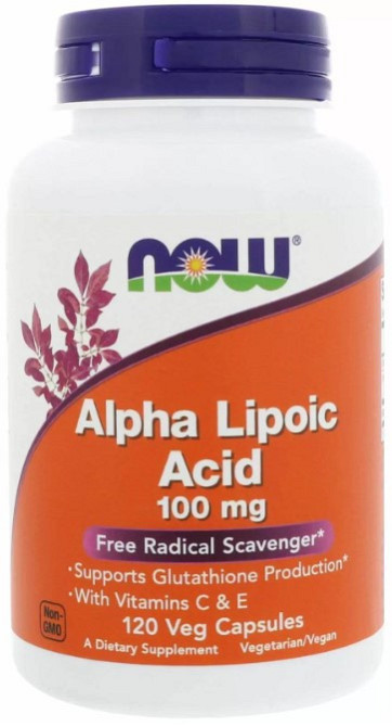 Альфа-ліпоєва кислота Now Foods Alpha Lipoic Acid 100 мг 120 вег капсул Київ - фото 1