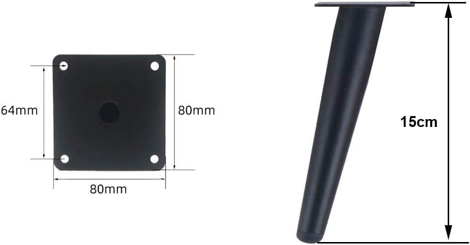 Ножки для мебели Slanted 15 см черные конусные металлические 4 шт противоскользящие бесшумные для стола дивана Киев - изображение 2