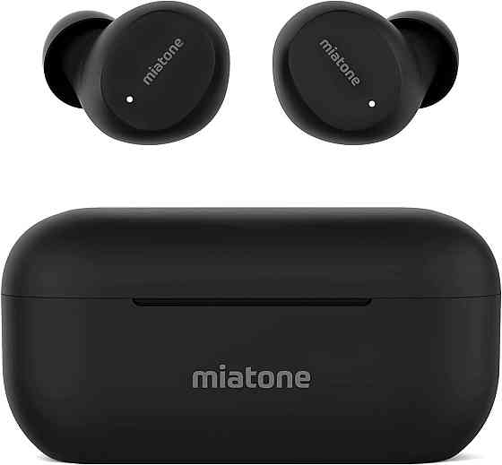 Бездротові навушники MIATONE Austin Bluetooth 5.1 з прогумованим покриттям та автономністю до 40 годин Матовий чорний Київ