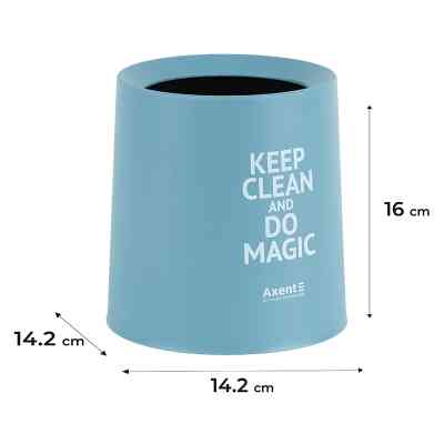 Кошик для паперів Axent Настільний контейнер для сміття, круглий, блакитний (2131-07-A) Вінниця