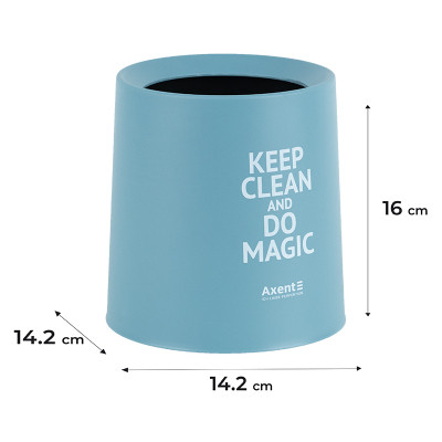 Кошик для паперів Axent Настільний контейнер для сміття, круглий, блакитний (2131-07-A) Вінниця - фото 3