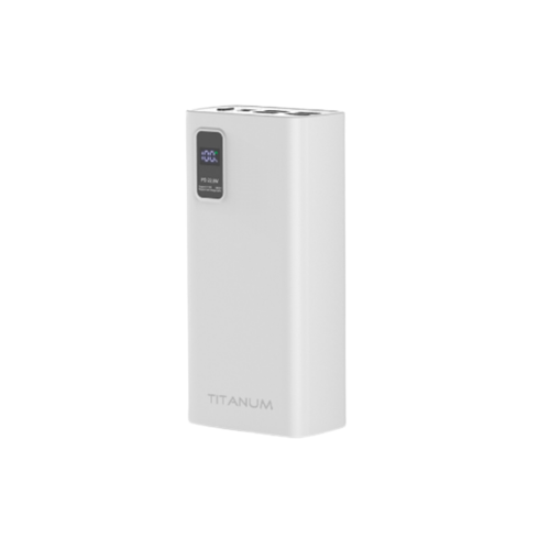 Павербанк 30000mAh Titanum TPB-728S-W 22,5W QC+PD білий Житомир - фото 3