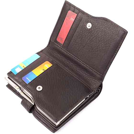 Вместительный женский вертикальный кошелек из натуральной кожи Tony Perotti 20841_1 (2656 moro) Коричневый Киев