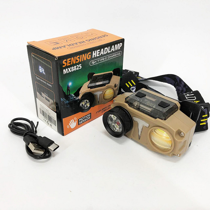 Ліхтарик світлодіодний для туриста CH-8825-3P35+COB(white+yellow)+RGB, Налобник туристичний TC-31 Київ - фото 10