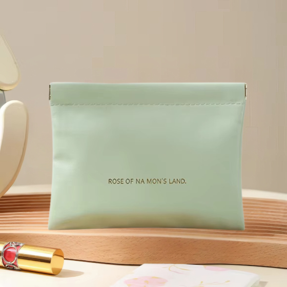 Косметичка для хранения аксессуаров портативная,большой футляр для мелочей на магнитной клипсе,зелёный Каменец-Подольский