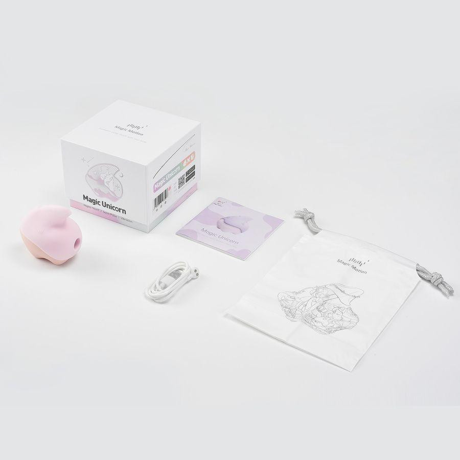 Вакуумний кліторальний смарт-стимулятор Magic Motion Unicorn Pink з вібрацією Sex Aura Київ - фото 6