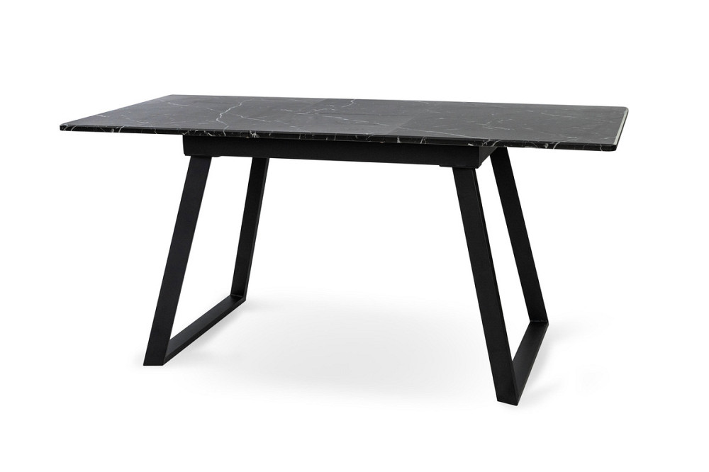 Стіл Тандем 120(+40)*75 чорний метал/мрамор чорн Киев - изображение 6