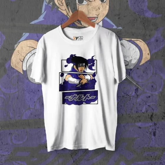 Футболка для подростка мальчика с принтом Наруто Саске Кид Размер 160 Anime10330 Днепр