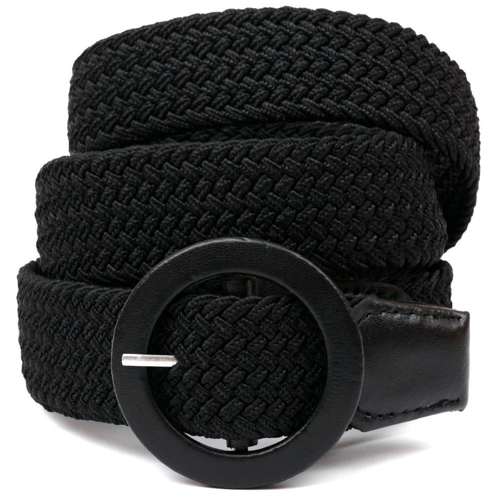 Жіночий текстильний ремінь Vintage 20821 Чорний Київ - фото 1