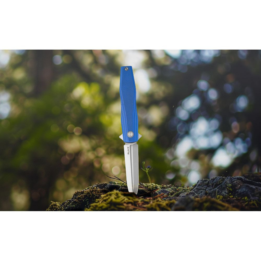 Ніж складаний туристичний Ruike P188-E, (9.1 см) D2 / G10 синій Киев - изображение 10