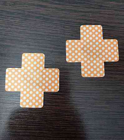 Наклейки на груди Хрести 65 мм помаранчевий Київ