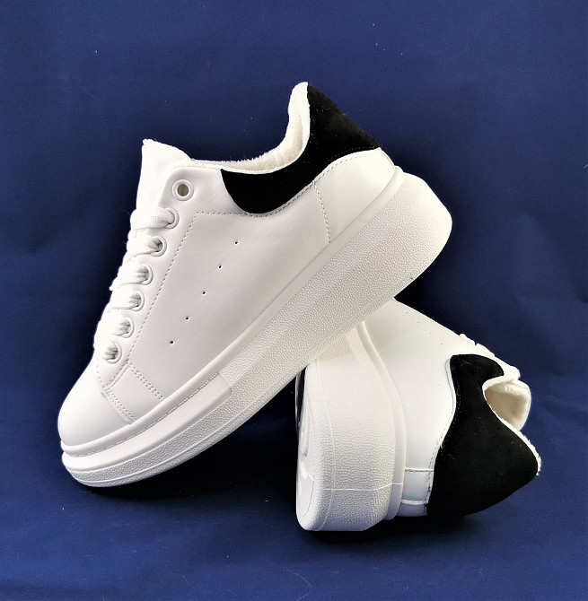 .Жіночі зимові Кросівки Білі Сліпони з МЕХОМ Мокасини A!exander Mc@ueen (розміри: 36) — 205 Дніпро - фото 10