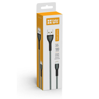 Дата кабель USB 2.0 AM to Lightning 1.0m ColorWay (CW-CBUL041-GR) Вінниця - фото 8
