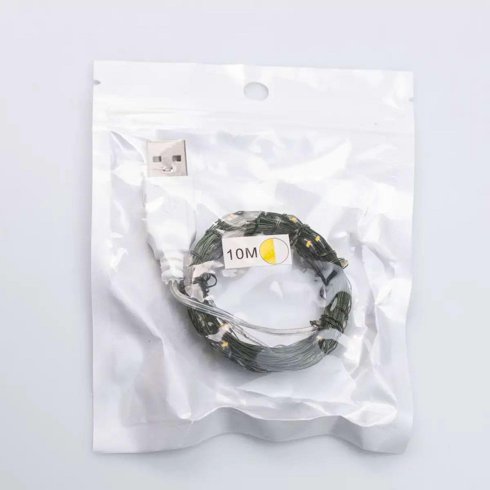 Гірлянда "Роса" 10м на 100 LED лампочок зелена Київ - фото 6