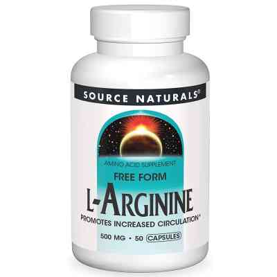 Аминокислота Source Naturals L-Аргинин 500мг, L-Arginine, 50 капсул (SN1686) Винница