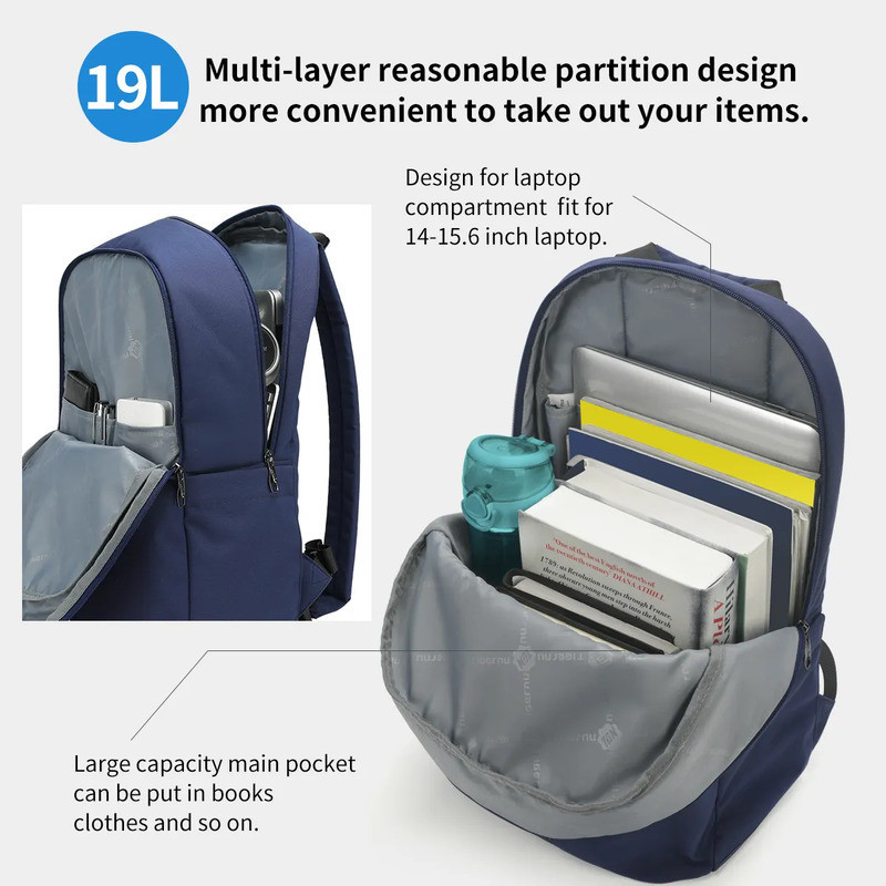 Рюкзак Tigernu T-B9017 15.6" Blue Київ - фото 4