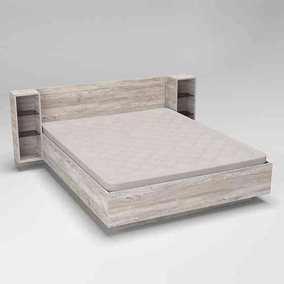 Кровать Кристалл №1 двуспальная, Самоа Димчастий, 2035х2176х850 Львов