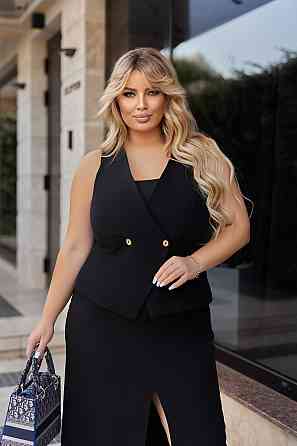 Стильний жіночий жилет "Voice" | Норма і батал Чорний, 46-48 Київ