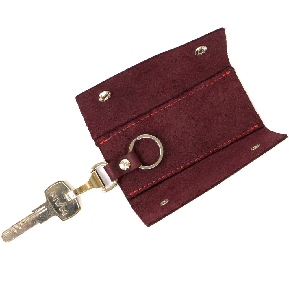 Ключниця з натуральної шкіри Бордовий (GRANDE PELLE) Київ - фото 10