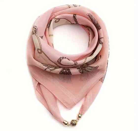 Шарф жіночий з магнітною застібкою Рожевий 2 Сміла