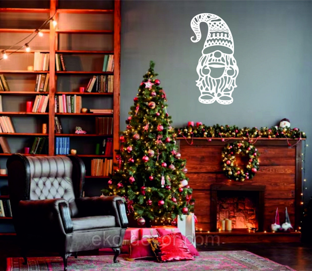 Декоративное настенное Панно «Гном», Декор на стену 110*57 см, Белый Киев - изображение 4