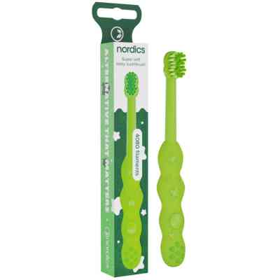 Дитяча зубна щітка Nordics Baby 4080 Soft зелена (3800501908235) Вінниця