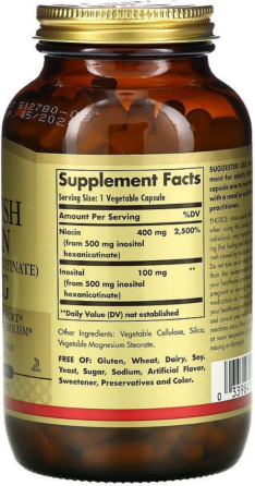 Ніацин вітамін В3 500 Solgar No-Flush Niacin Solgar 250 капс Київ