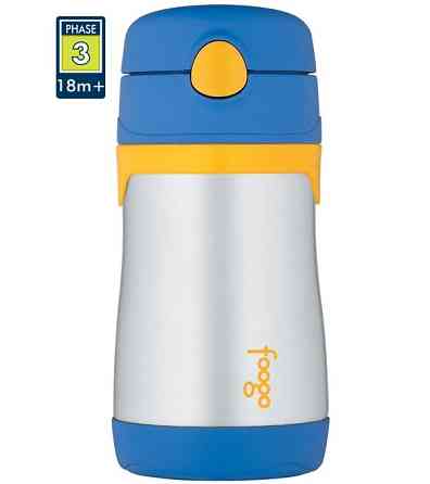 Детская Термокружка для напитков 290 мл с трубочкой Thermos 'Foogo