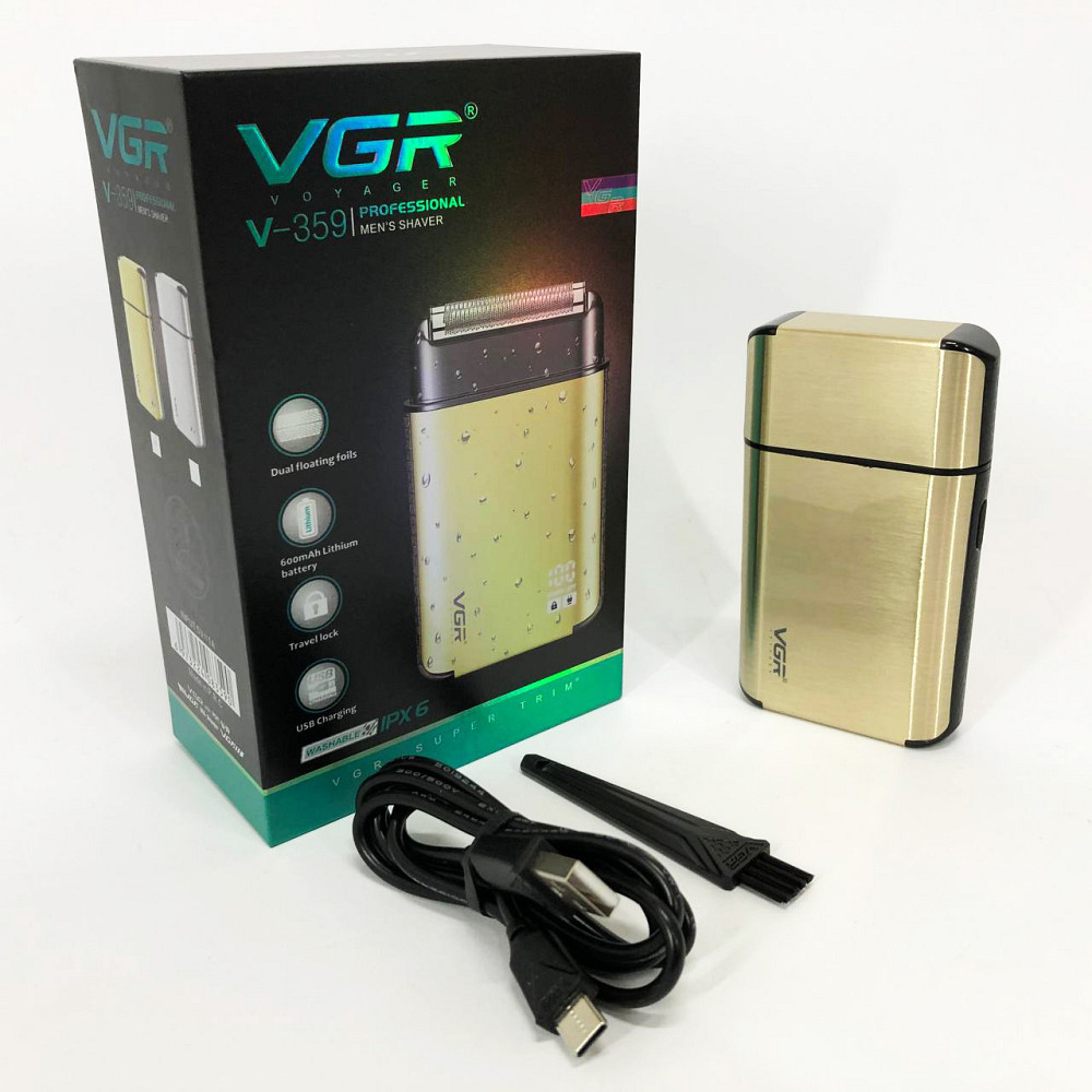 Чоловіча електрична акумуляторна електробритва VGR, Портативна чоловіча бритва на акумуляторі SH-40 Львів - фото 8