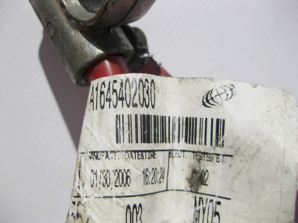 Mercedes-Benz  A1645402030 Плюсовий провід від АКБ до блоку силових запобіжників з правим кермом водія ML W164 GL X164 Одесса - изображение 6