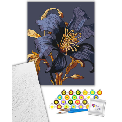 Картина по номерам ArtCraft Таємнича лілія з металізованими фарбами 40х50 см (13151-AC) Вінниця - фото 2