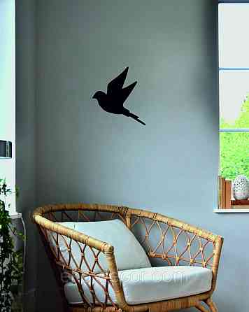Декоративное настенное Панно «Птичка» Декор на стену(цена за 1шт) 30*27 см, Черный Киев