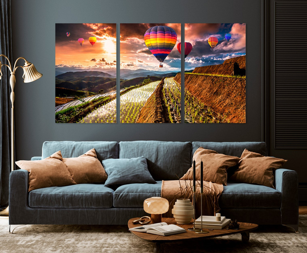 Модульная картина в гостиную / спальню  Повітряна куля    ART-248_3A 100х150 см Киев - изображение 3