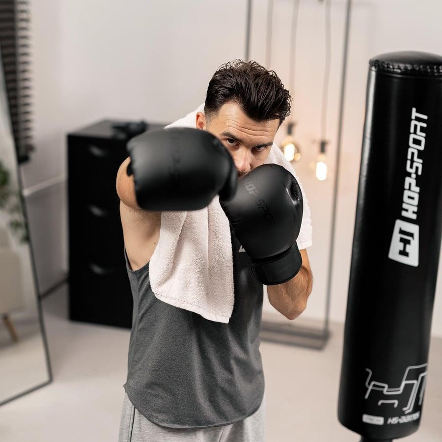 Боксерські рукавиці Hop-Sport HS-BG12 12oz чорні Киев - изображение 8