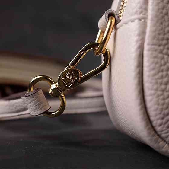 Красива сумка жіноча з клапаном з натуральної шкіри Біла (Vintage) Київ