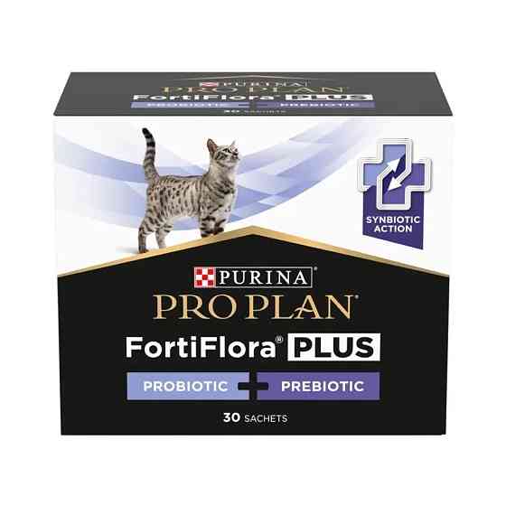 Пробіотик з пребіотиком PRO PLAN FortiFlora PLUS для дорослих котів та кошенят для підтримання нормальної міклофлори кишечника, 30x1.5 г Київ