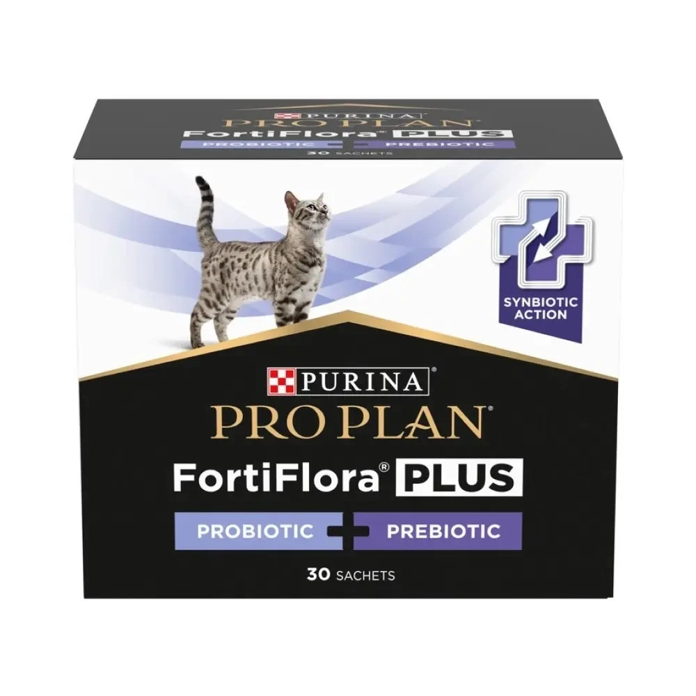 Пробиотик с пребиотиком PRO PLAN FortiFlora PLUS для взрослых кошек и котят для поддержания нормальной миклофлоры кишечника, 30x1.5 г Киев - изображение 1