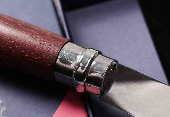Складаний Ніж з чохлом Opinel "Inox Lux Bubinga box" No.08 (226086) Неіржавка сталь Нововолинськ