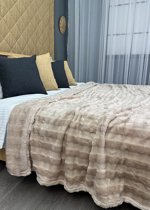 Плед-покривало 200х230 см (+-5см) Soft Night бежевий (87-129) Київ - фото 6