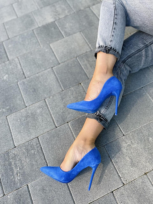 Comer Туфлі жіночі COMER сині еко-замша 36р. каблук 11см (4785) Коломия - фото 10