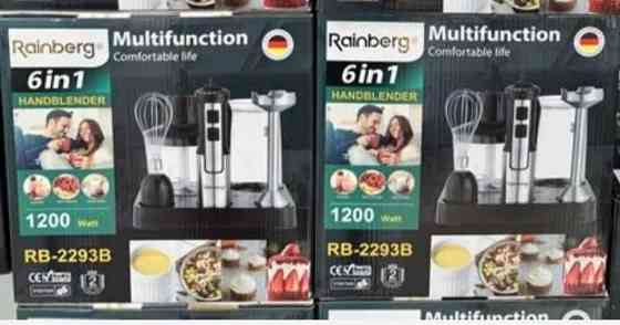 НЕМЕЦКИЙ заглибний блендер Rainberg RB-2293 6в1 з підставкою 1200 Вт. Київ