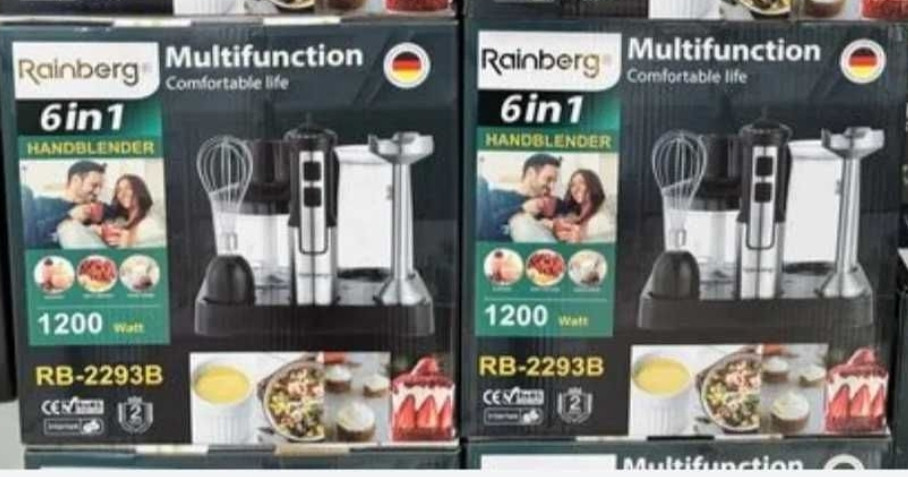 НЕМЕЦКИЙ заглибний блендер Rainberg RB-2293 6в1 з підставкою 1200 Вт. Київ - фото 1