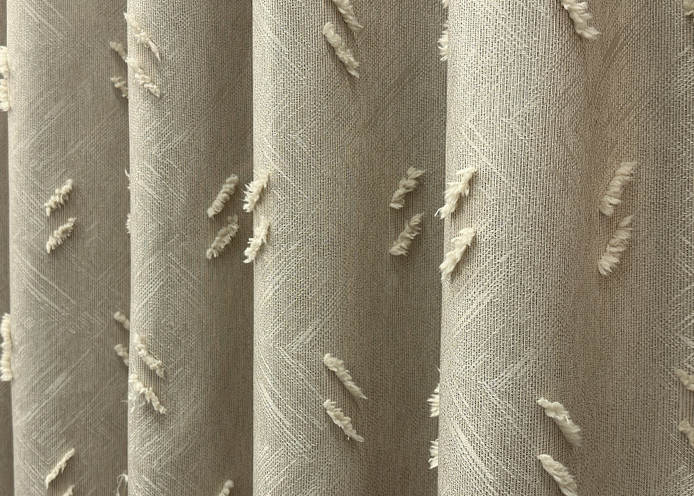 Комплект штор VR-Textil Лен Букле № 1883ш Бежевый 150х270 см 2 шт (33-0909) Киев - изображение 8