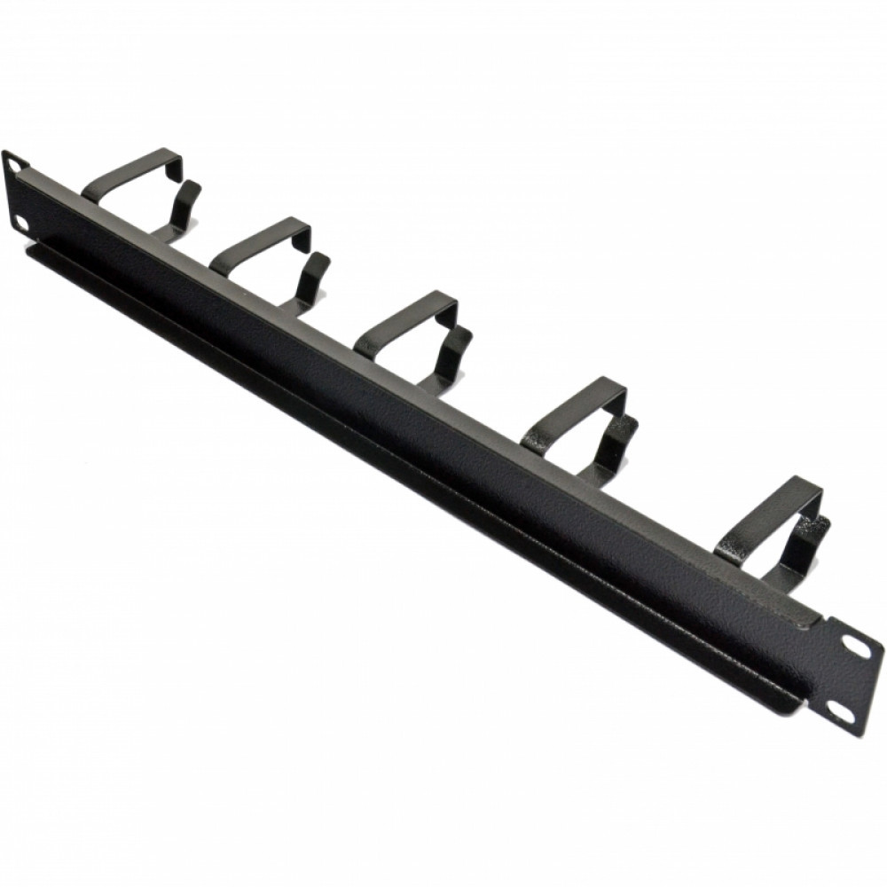 Кабельний організатор CMS 1U з 5 металевими кільцями, чорний Київ - фото 2