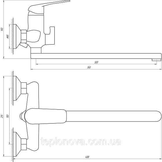 Смеситель для ванны Globus Lux Koln GLK-0208 Черновцы